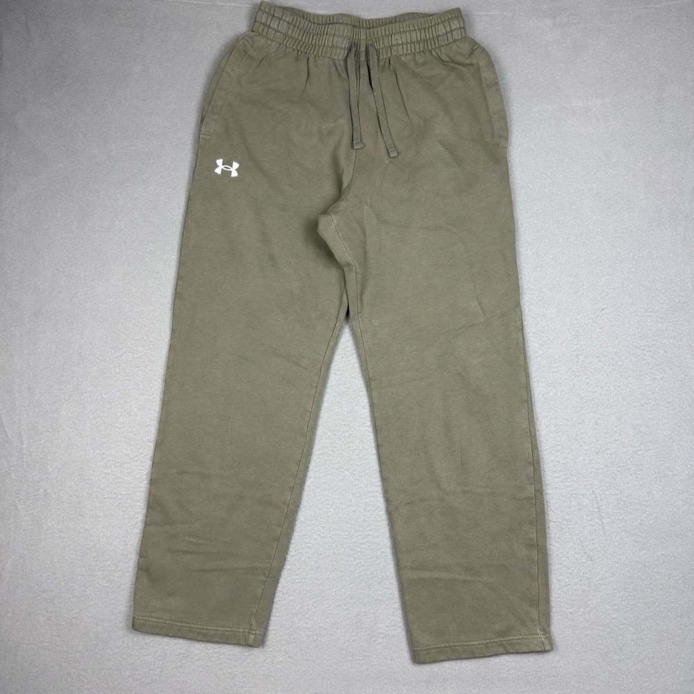 Under Armour Mens Medium Loose Green Athletic Sweatpants Straight Leg 29 Inseam